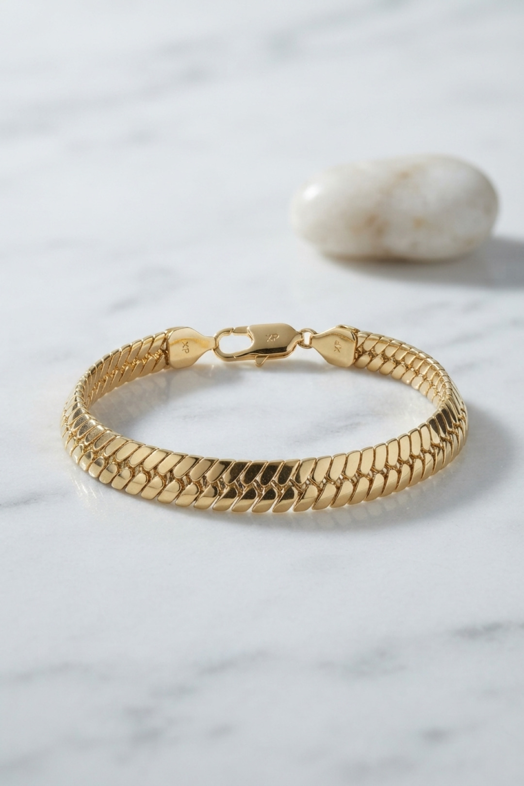 Xuping Gold Renk Yılan Zincir Model Bileklik